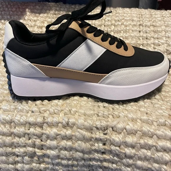 Project Cloud Women's Black and Tan Athletic Sneakers - Picture 3 of 5